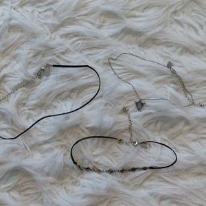 Sterling silver choker necklace set
